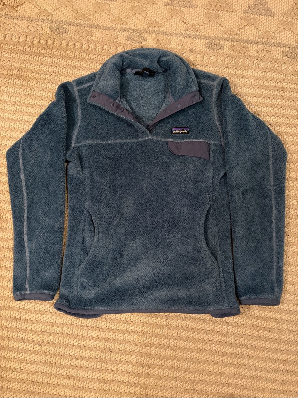 Patagonia Women’s Slate Blue Snap-Up Fleece Pullover